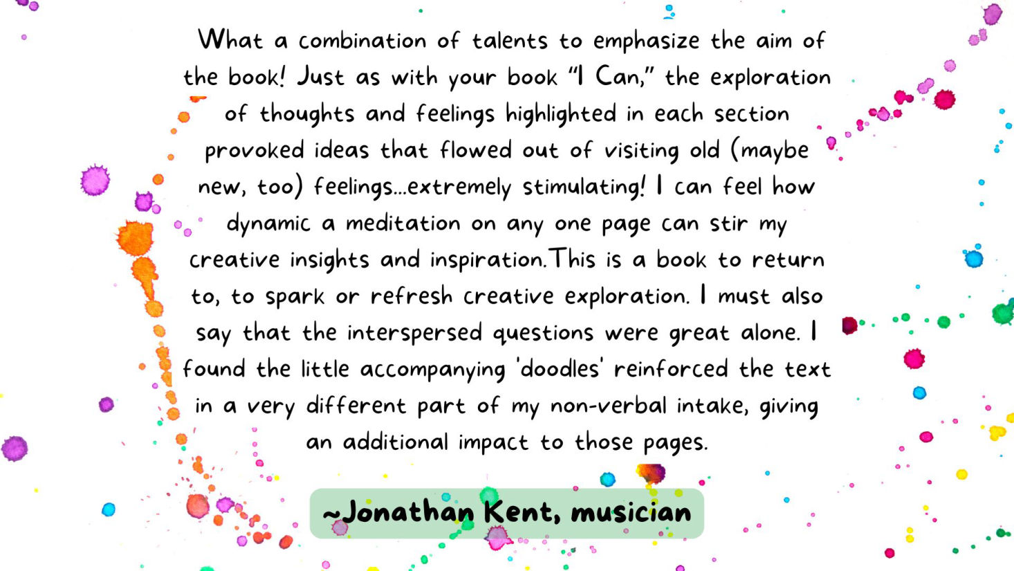 NEED FEEL WRITE book testimonials
